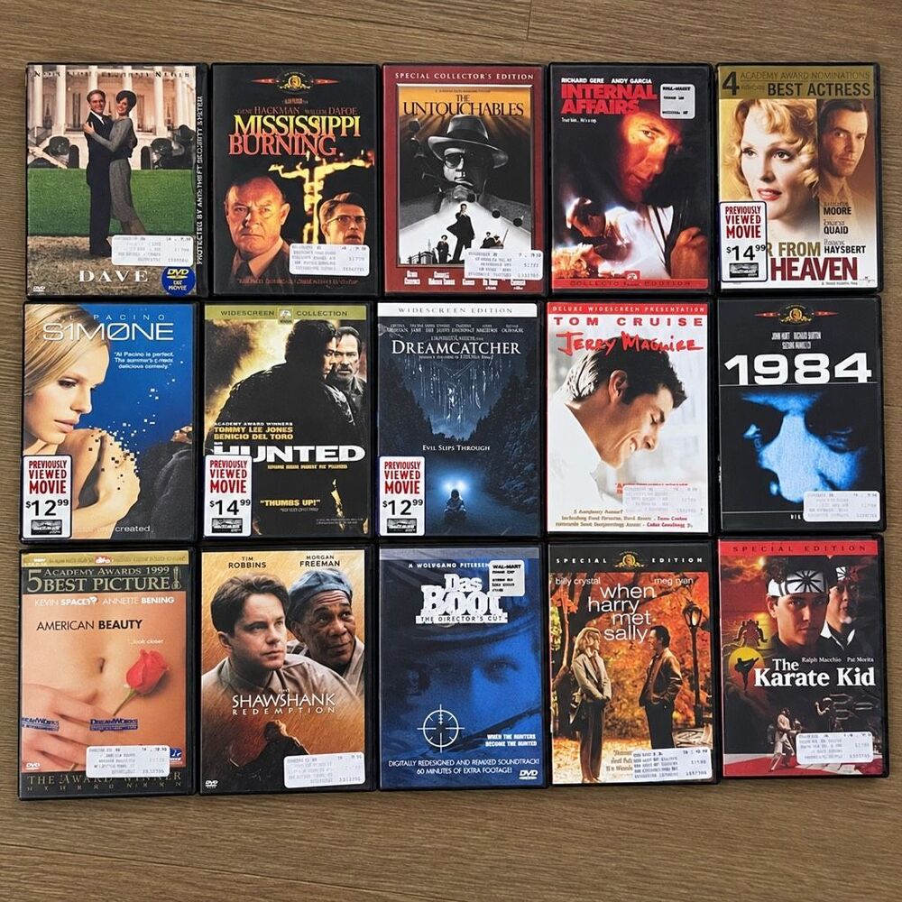 NEW 15 DVD Movie Lot Classics Drama Action Comedy Shawshank Karate Kid Sealed